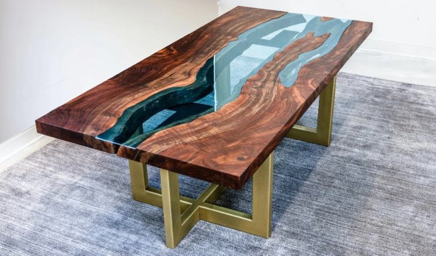 How to make an Epoxy Resin River Table with Wood