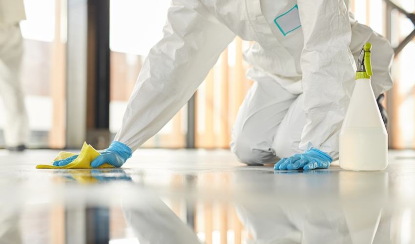 Scrubbing to Clean your Epoxy Floor