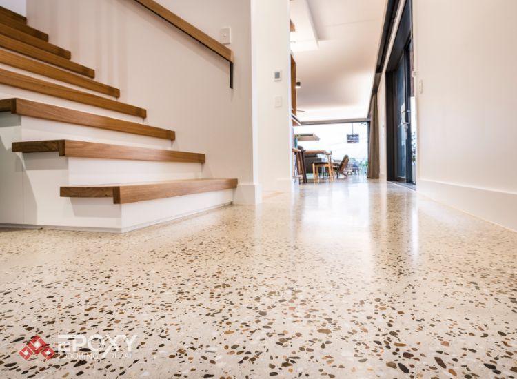Beautiful concrete floor polish