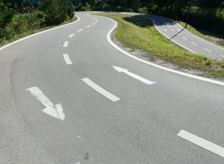 Classic road line marking